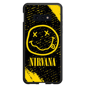 Чехол для Samsung S10E с принтом NIRVANA НИРВАНА в Белгороде, Силикон | Область печати: задняя сторона чехла, без боковых панелей | Тематика изображения на принте: band | cobain | face | kurt | logo | music | nirvana | rock | rocknroll | группа | кобейн | курт | лого | логотип | музыка | музыкальная | нирвана | рожица | рок | рокнролл | символ