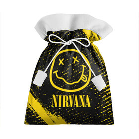 Подарочный 3D мешок с принтом NIRVANA / НИРВАНА в Белгороде, 100% полиэстер | Размер: 29*39 см | Тематика изображения на принте: band | cobain | face | kurt | logo | music | nirvana | rock | rocknroll | группа | кобейн | курт | лого | логотип | музыка | музыкальная | нирвана | рожица | рок | рокнролл | символ