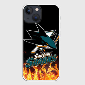 Чехол для iPhone 13 mini с принтом Сан Хосе Шаркс в Белгороде,  |  | hockey | nhl | san jose | san jose sharks | sharks | usa | нхл | сан хосе | сан хосе шаркс | спорт | сша | хоккей | шайба | шаркс