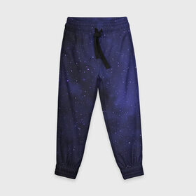 Детские брюки 3D с принтом Космос в Белгороде, 100% полиэстер | манжеты по низу, эластичный пояс регулируется шнурком, по бокам два кармана без застежек, внутренняя часть кармана из мелкой сетки | звезды | космос | минимализм | небо | рисунок