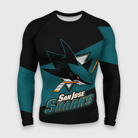 Мужской рашгард 3D с принтом Сан Хосе Шаркс в Белгороде,  |  | hockey | nhl | san jose | san jose sharks | sharks | usa | нхл | сан хосе | сан хосе шаркс | спорт | сша | хоккей | шайба | шаркс