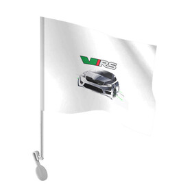 Флаг для автомобиля с принтом Октавия РС в Белгороде, 100% полиэстер | Размер: 30*21 см | octavia rs | skoda | авто | автомобиль | автоспорт | гонки | гонщик | машина | октавия рс | рска | стритрейсер | стритрейсинг | шкода