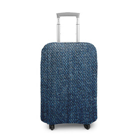 Чехол для чемодана 3D с принтом Джинса в Белгороде, 86% полиэфир, 14% спандекс | двустороннее нанесение принта, прорези для ручек и колес | blue | джинса | джинсовая текстура | текстуры | цвет джинса