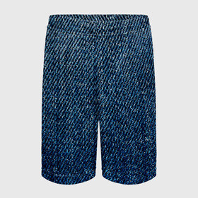 Детские спортивные шорты 3D с принтом Джинса в Белгороде,  100% полиэстер
 | пояс оформлен широкой мягкой резинкой, ткань тянется
 | Тематика изображения на принте: blue | джинса | джинсовая текстура | текстуры | цвет джинса