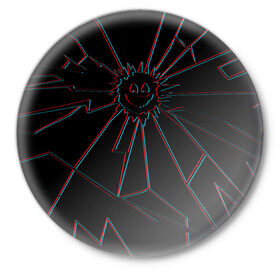 Значок с принтом ЧЕРНОЕ ЗЕРКАЛО в Белгороде,  металл | круглая форма, металлическая застежка в виде булавки | Тематика изображения на принте: black mirror | sci fi | science fiction | сериал | фантазия | черное зеркало