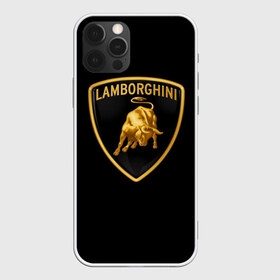 Чехол для iPhone 12 Pro Max с принтом Lamborghini в Белгороде, Силикон |  | bull | gold lamborghini sign | lamborghini | lamborghini lettering | lamborghini print | lamborghini sign | бык | знак ламборджини | золотой знак ламборджини | ламборджини | надпись ламборджини | принт ламборджини