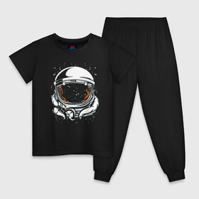 Детская пижама хлопок с принтом Шлем астронавта  в Белгороде, 100% хлопок |  брюки и футболка прямого кроя, без карманов, на брюках мягкая резинка на поясе и по низу штанин
 | astronaut | cosmos | galaxy | helmet | nasa | roscosmos | roskosmos | soul | space | spaceman | spacesuit | stars | suit | universe | астронавт | вселенная | галактика | душа | звезды | космонавт | космос | мистика | наса | одиночество | рос