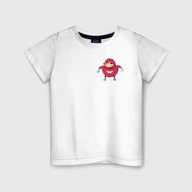 Детская футболка хлопок с принтом НАКЛЗ в Белгороде, 100% хлопок | круглый вырез горловины, полуприлегающий силуэт, длина до линии бедер | knuckles | meme | кнаклз | мемы | наклз | соник