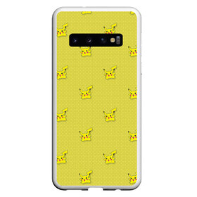 Чехол для Samsung Galaxy S10 с принтом Пикачу в Белгороде, Силикон | Область печати: задняя сторона чехла, без боковых панелей | Тематика изображения на принте: pokemon | pokemon go | арт | жёлтый | жёлтый мышонок мышь | пикачу | покемон | покемоны | рисунок