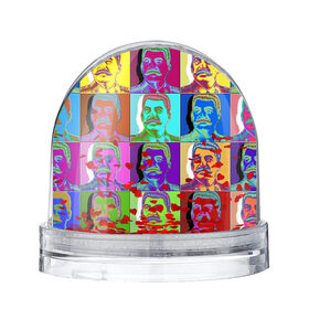 Снежный шар с принтом Stalin pop-art в Белгороде, Пластик | Изображение внутри шара печатается на глянцевой фотобумаге с двух сторон | chief | color | eyes | moustache | pop art | stalin | view | взгляд | вождь | глаза | поп  арт | сталин | усы | цвет