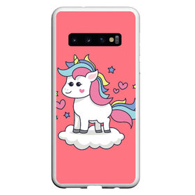 Чехол для Samsung Galaxy S10 с принтом Unicorn в Белгороде, Силикон | Область печати: задняя сторона чехла, без боковых панелей | Тематика изображения на принте: animal | единорог | животные | звери