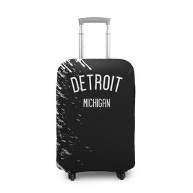 Чехол для чемодана 3D с принтом ДЕТРОЙТ в Белгороде, 86% полиэфир, 14% спандекс | двустороннее нанесение принта, прорези для ручек и колес | america | detroit | michigan | states | usa | америка | детроит | детройт | сша | штаты