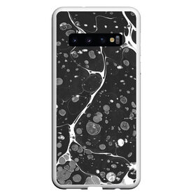 Чехол для Samsung Galaxy S10 с принтом Черный Мрамор в Белгороде, Силикон | Область печати: задняя сторона чехла, без боковых панелей | абстракция | минимализм | мрамор | рисунок | черный мрамор