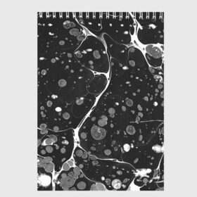 Скетчбук с принтом Черный Мрамор в Белгороде, 100% бумага
 | 48 листов, плотность листов — 100 г/м2, плотность картонной обложки — 250 г/м2. Листы скреплены сверху удобной пружинной спиралью | абстракция | минимализм | мрамор | рисунок | черный мрамор