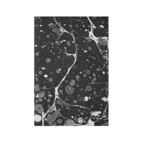 Обложка для паспорта матовая кожа с принтом Черный Мрамор в Белгороде, натуральная матовая кожа | размер 19,3 х 13,7 см; прозрачные пластиковые крепления | абстракция | минимализм | мрамор | рисунок | черный мрамор