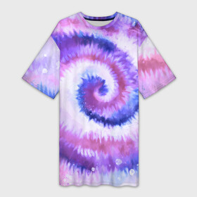 Платье-футболка 3D с принтом TIE DYE PURPLE в Белгороде,  |  | Тематика изображения на принте: dye | multicolor | tie | trend | акварель | брызги | градиент | дай | колор | краски | красочная | мульти | потёки | пятна | радуга | радужная | тай | тайдай | текстура | тренд | хиппи