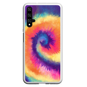 Чехол для Honor 20 с принтом TIE-DYE MULTICOLOR в Белгороде, Силикон | Область печати: задняя сторона чехла, без боковых панелей | Тематика изображения на принте: dye | multicolor | tie | trend | акварель | брызги | градиент | дай | колор | краски | красочная | мульти | потёки | пятна | радуга | радужная | тай | тайдай | текстура | тренд | хиппи