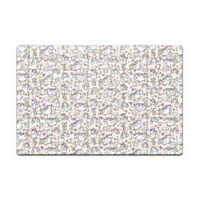 Пазл магнитный 126 элементов с принтом Единорог в Белгороде, полимерный материал с магнитным слоем | 126 деталей, размер изделия —  180*270 мм | арт | единорог | единороги | звезда | звёзды | лошади | облако | облачко | пони | радуга | рисунок