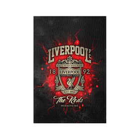 Обложка для паспорта матовая кожа с принтом LIVERPOOL FC в Белгороде, натуральная матовая кожа | размер 19,3 х 13,7 см; прозрачные пластиковые крепления | Тематика изображения на принте: liverpool | liverpool fc | ynwa | you never walk alone | ливерпуль | спорт | футбол | футбольный клуб