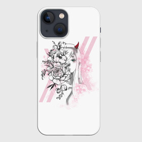 Чехол для iPhone 13 mini с принтом Zero Two Roses в Белгороде,  |  | 002 | ahegao | anime | darling | franx | franxx | girl | girls | in | senpai | the | two | waifu | zero | zerotwo | аниме | ахегао | вайфу | девушка | семпай | сенпай | тян