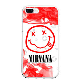 Чехол для iPhone 7Plus/8 Plus матовый с принтом NIRVANA / НИРВАНА в Белгороде, Силикон | Область печати: задняя сторона чехла, без боковых панелей | band | cobain | face | kurt | logo | music | nirvana | rock | rocknroll | группа | кобейн | курт | лого | логотип | музыка | музыкальная | нирвана | рожица | рок | рокнролл | символ