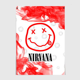 Постер с принтом NIRVANA / НИРВАНА в Белгороде, 100% бумага
 | бумага, плотность 150 мг. Матовая, но за счет высокого коэффициента гладкости имеет небольшой блеск и дает на свету блики, но в отличии от глянцевой бумаги не покрыта лаком | band | cobain | face | kurt | logo | music | nirvana | rock | rocknroll | группа | кобейн | курт | лого | логотип | музыка | музыкальная | нирвана | рожица | рок | рокнролл | символ