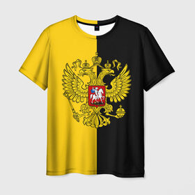 Мужская футболка 3D с принтом Российская Империя в Белгороде, 100% полиэфир | прямой крой, круглый вырез горловины, длина до линии бедер | russia | герб | империя | имперский | патриот | патриотизм | российская | россия | русский | страны | флаг | я русский