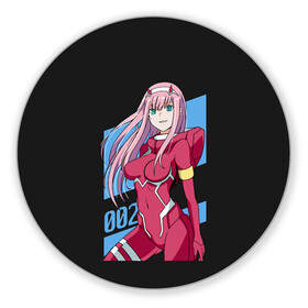 Коврик для мышки круглый с принтом ZeroTwo (Darling in the Franx) в Белгороде, резина и полиэстер | круглая форма, изображение наносится на всю лицевую часть | 002 | 02 | ahegao | anime | darling | franx | franxx | girl | girls | in | senpai | the | two | waifu | zero | zerotwo | аниме | ахегао | вайфу | девушка | семпай | сенпай | тян