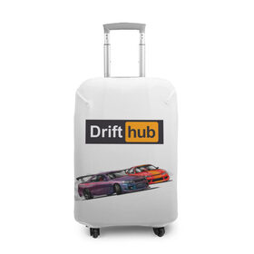 Чехол для чемодана 3D с принтом Дрифт в Белгороде, 86% полиэфир, 14% спандекс | двустороннее нанесение принта, прорези для ручек и колес | drift | drifthub | авто | гонки | гонщик | дрифт | занос | машина | стритрейсер | стритрейсинг | тачки