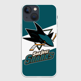 Чехол для iPhone 13 mini с принтом Сан Хосе Шаркс в Белгороде,  |  | hockey | nhl | san jose | san jose sharks | sharks | usa | нхл | сан хосе | сан хосе шаркс | спорт | сша | хоккей | шайба | шаркс