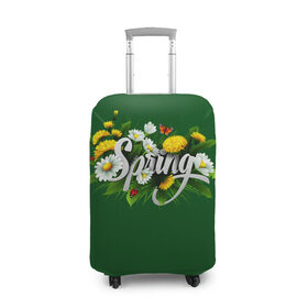 Чехол для чемодана 3D с принтом Весна в Белгороде, 86% полиэфир, 14% спандекс | двустороннее нанесение принта, прорези для ручек и колес | весна | одуванчики | полевые цветы. | ромашки | цветы