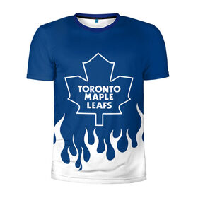 Мужская футболка 3D спортивная с принтом Торонто Мейпл Лифс в Белгороде, 100% полиэстер с улучшенными характеристиками | приталенный силуэт, круглая горловина, широкие плечи, сужается к линии бедра | hockey | maple leafs | nhl | toronto | toronto maple leafs | usa | мейпл лифс | нхл | спорт | сша | торонто | торонто мейпл лифс | хоккей | шайба