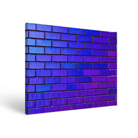 Холст прямоугольный с принтом Brick в Белгороде, 100% ПВХ |  | blue | brick | purple | texture | wall | кирпич | кирпичный | синий | стена | текстура | фиолетовый