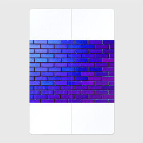 Магнитный плакат 2Х3 с принтом Brick в Белгороде, Полимерный материал с магнитным слоем | 6 деталей размером 9*9 см | blue | brick | purple | texture | wall | кирпич | кирпичный | синий | стена | текстура | фиолетовый