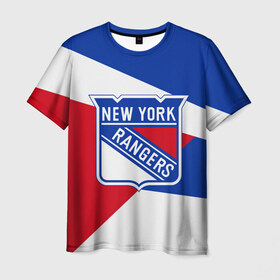 Мужская футболка 3D с принтом Нью-Йорк Рейнджерс в Белгороде, 100% полиэфир | прямой крой, круглый вырез горловины, длина до линии бедер | hockey | new york | new york rangers | nhl | rangers | usa | нхл | нью йорк | нью йорк рейнджерс | рейнджерс | спорт | сша | хоккей | шайба