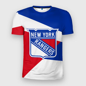 Мужская футболка 3D спортивная с принтом Нью-Йорк Рейнджерс в Белгороде, 100% полиэстер с улучшенными характеристиками | приталенный силуэт, круглая горловина, широкие плечи, сужается к линии бедра | hockey | new york | new york rangers | nhl | rangers | usa | нхл | нью йорк | нью йорк рейнджерс | рейнджерс | спорт | сша | хоккей | шайба