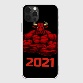 Чехол для iPhone 12 Pro Max с принтом Год быка в Белгороде, Силикон |  | Тематика изображения на принте: бык | год быка | гороскоп | здоровый бык | красный бык | мускулы