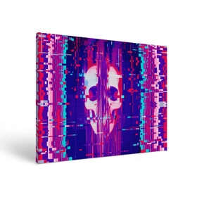 Холст прямоугольный с принтом Skull glitch в Белгороде, 100% ПВХ |  | color | fashion | glitch | jaw | skull | vanguard | авангард | глитч | мода | пасть | цвет | череп