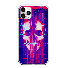 Чехол для iPhone 11 Pro Max матовый с принтом Skull glitch в Белгороде, Силикон |  | Тематика изображения на принте: 