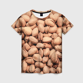 Женская футболка 3D с принтом Фисташки в Белгороде, 100% полиэфир ( синтетическое хлопкоподобное полотно) | прямой крой, круглый вырез горловины, длина до линии бедер | cool | nut | nuts | pistachio | pistachios | seeds | орех | орехи | прикольная | семечки | фисташка | фисташки