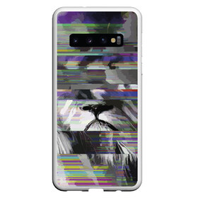Чехол для Samsung Galaxy S10 с принтом Lion glitch в Белгороде, Силикон | Область печати: задняя сторона чехла, без боковых панелей | color | glitch | lion | muzzle | nose | vanguard | авангард | глитч | лев | нос | цвет