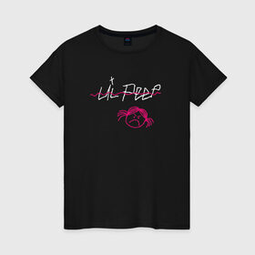 Женская футболка хлопок с принтом LIL PEEP (front & back) в Белгороде, 100% хлопок | прямой крой, круглый вырез горловины, длина до линии бедер, слегка спущенное плечо | lil peep | lil peep art | logo lil peep | love | rap | альбомы | лил пип | лове | лого | логтип | любовь | музыка | музыкант | паук | певец | рэп | рэпер | скорпион