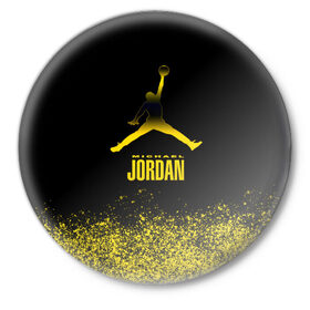 Значок с принтом Jordan в Белгороде,  металл | круглая форма, металлическая застежка в виде булавки | Тематика изображения на принте: air | jordan | michael | nba | баскетбол | баскетболист | джордан | джордан айр | игра | майкл | майкл джордан | мяч | спорт