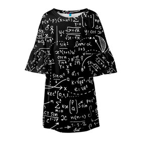 Детское платье 3D с принтом Формулы в Белгороде, 100% полиэстер | прямой силуэт, чуть расширенный к низу. Круглая горловина, на рукавах — воланы | алгебра | математика | математические формулы | наука | научные формулы | формулы