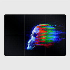 Магнитный плакат 3Х2 с принтом Glitch skull в Белгороде, Полимерный материал с магнитным слоем | 6 деталей размером 9*9 см | color | glitch | paint | skull | vanguard | авангард | глитч | краска | цвет | череп