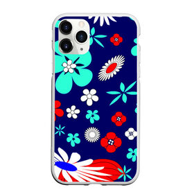 Чехол для iPhone 11 Pro Max матовый с принтом Lorri в Белгороде, Силикон |  | blue | flowers | leaves | patterns | summer | texture | летний | листки | синий | текстура | узоры | цветы