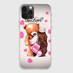 Чехол для iPhone 12 Pro Max с принтом Любовь в Белгороде, Силикон |  | love | one love | влюбленность | девушка | жена | кофе | люблю | милые создания | милый | мишка | муж | отношения | подарок | романтика | свадьба | сердечко | сердце