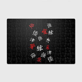 Пазл магнитный 126 элементов с принтом SAMURAI в Белгороде, полимерный материал с магнитным слоем | 126 деталей, размер изделия —  180*270 мм | китайские знаки | самурай | япония | японские знаки | японские иероглифы