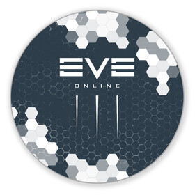 Коврик для мышки круглый с принтом EVE ONLINE / ИВ ОНЛАЙН в Белгороде, резина и полиэстер | круглая форма, изображение наносится на всю лицевую часть | Тематика изображения на принте: echo | echoes | eve | game | games | logo | online | space | ев онлайн | ев эхо | еве | ив онлайн | ив эхо | игра | игры | космос | лого | логотип | логотипы | онлайн | символ | символы | эхо | эхос