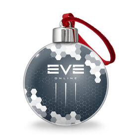 Ёлочный шар с принтом EVE ONLINE / ИВ ОНЛАЙН в Белгороде, Пластик | Диаметр: 77 мм | Тематика изображения на принте: echo | echoes | eve | game | games | logo | online | space | ев онлайн | ев эхо | еве | ив онлайн | ив эхо | игра | игры | космос | лого | логотип | логотипы | онлайн | символ | символы | эхо | эхос